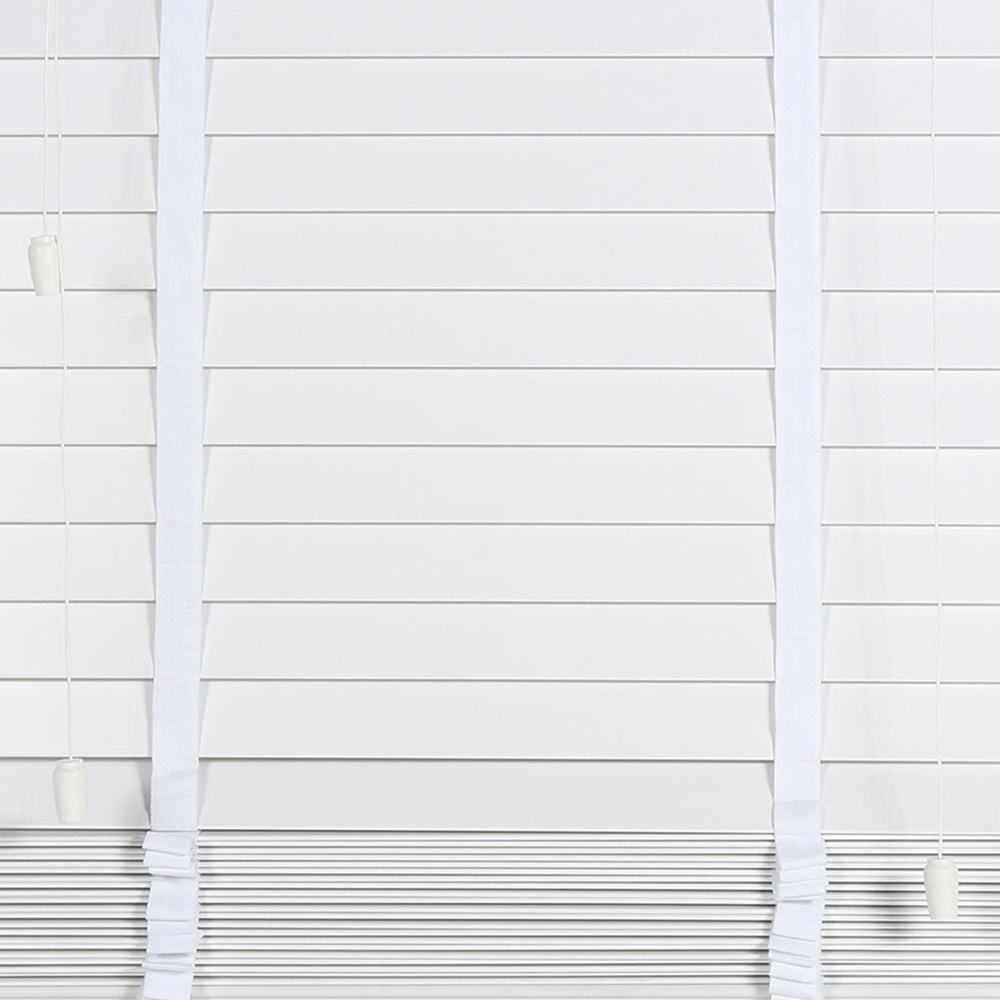 Ashwood Venetian Blind Cotton White 120cm Image 1