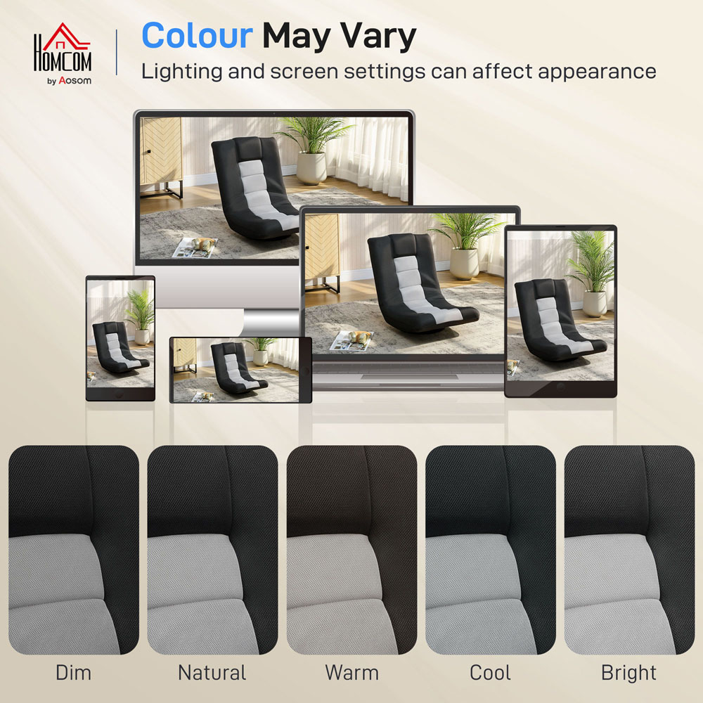 Portland Black Wide Seat Folding Floor Chair with Adjustable Backrest Image 4