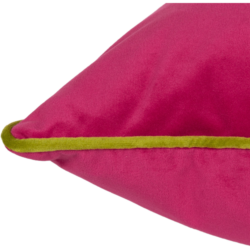 Furn Meridian Hot Pink and Lime Velvet Cushion 45 x 45cm Image 4