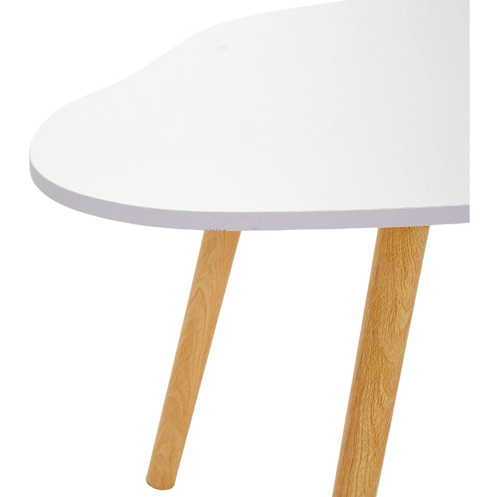 Living and Home White Cloud Shaped Coffee Table Image 5