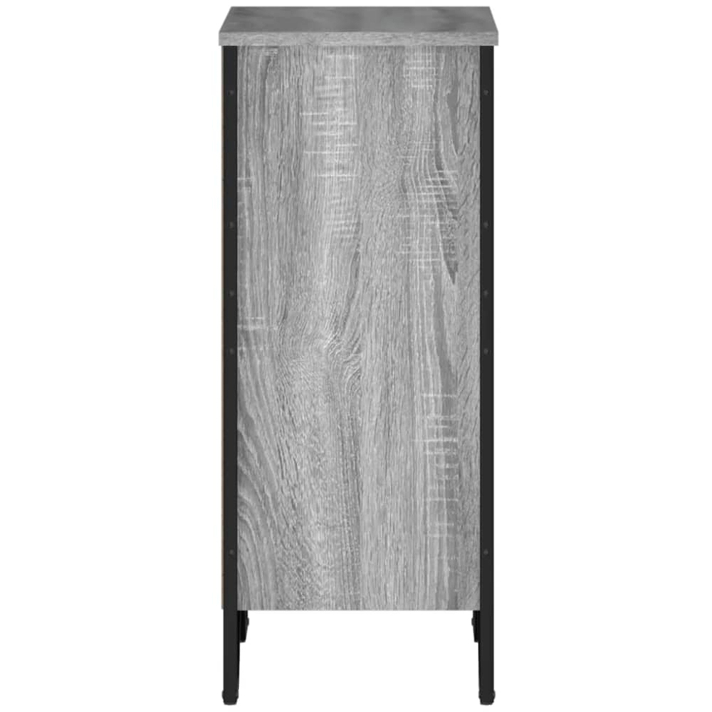 vidaXL 2 Shelf Grey Sonoma Small Bookcase Image 4
