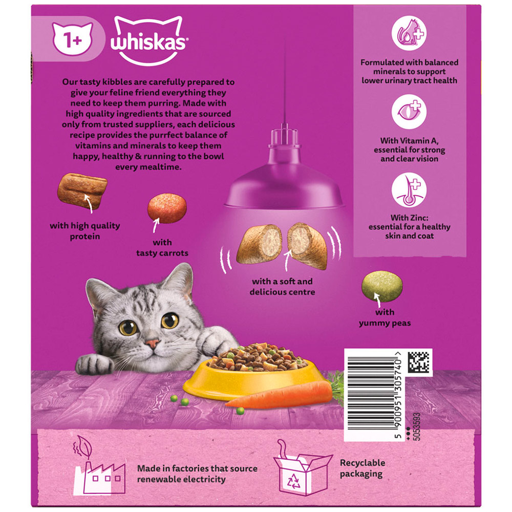 Whiskas Adult Chicken Flavour Dry Cat Food 800g Image 5