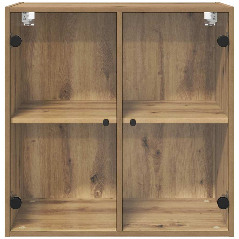 vidaXL 2 Glass Door Artisan Oak Wall Cabinet Image 4