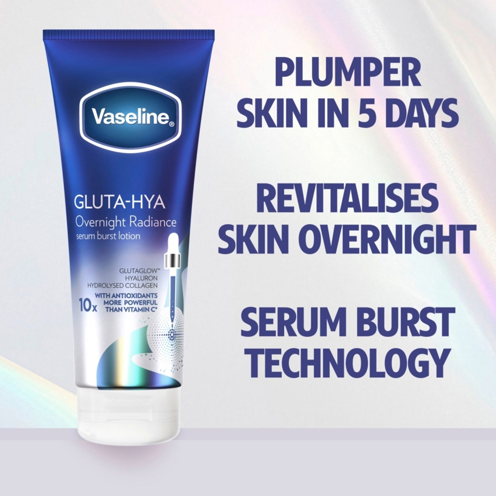 Vaseline Gluta-Hya Overnight Radiance Serum Burst Repairing Body Lotion 200ml 6 Pack Image 7