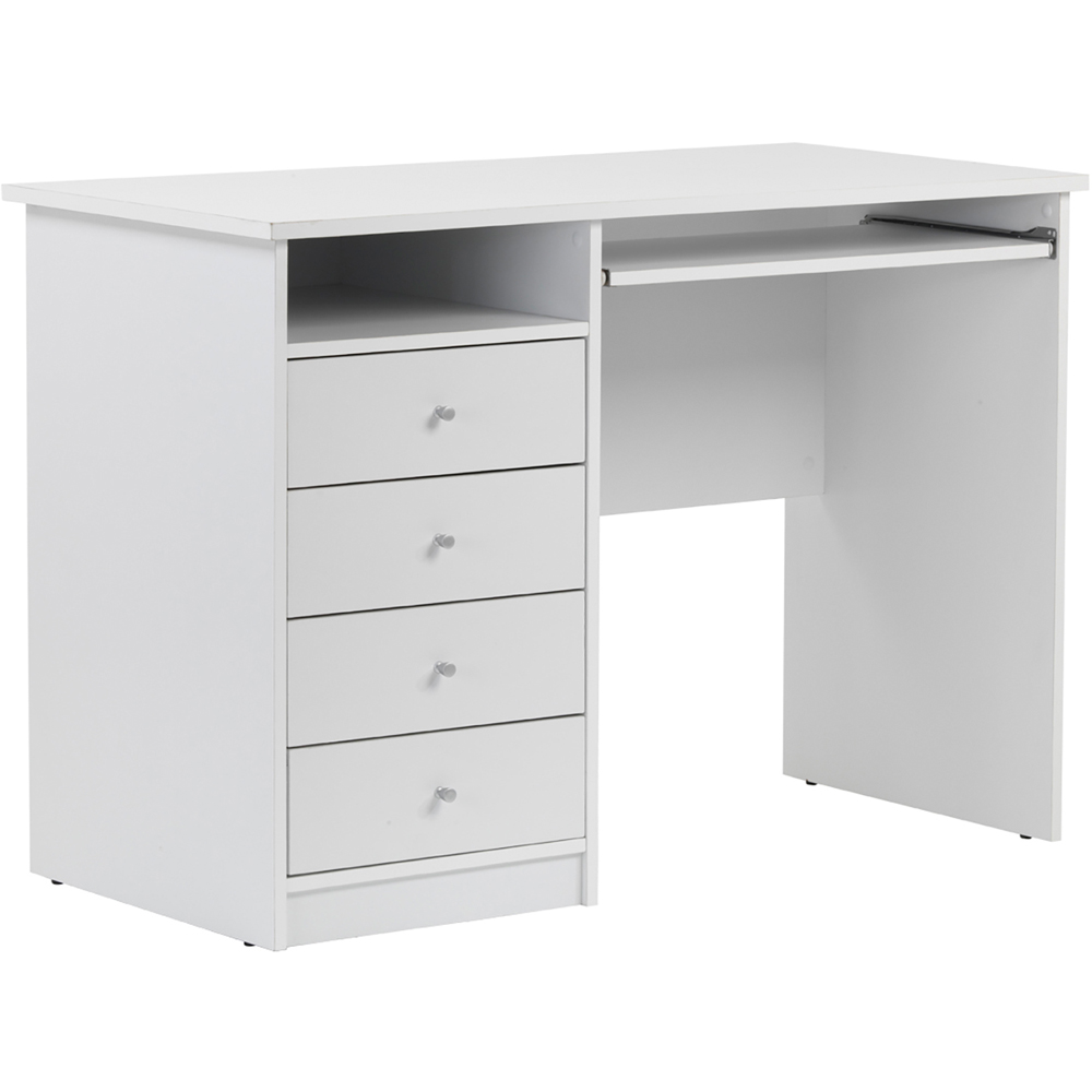 Alphason Marymount 4 Drawer White Office Desk Image 2