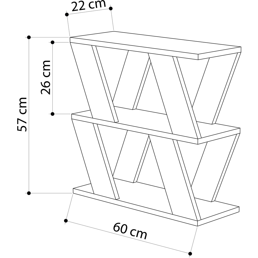 Decortie Lazena 2 Shelf Sapphire Oak Coffee Table Image 5