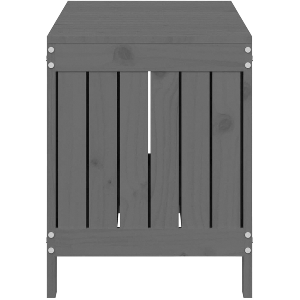 vidaXL 54 x 108 x 42.5cm Grey Pine Wood Garden Storage Box Image 6