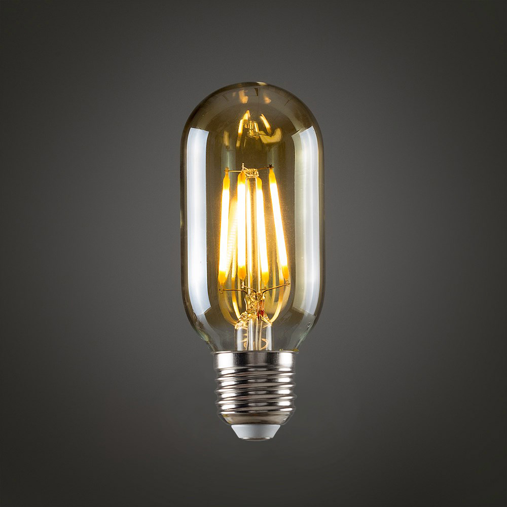 ValueLights 3 Pack E27 4W LED Warm White 2700K Vintage Filament Amber Glas Light Bulbs Image 3