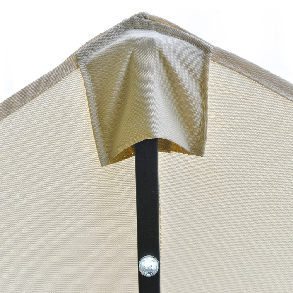 Outsunny Cream Double Sided LED Garden Parasol 4.4m Image 4