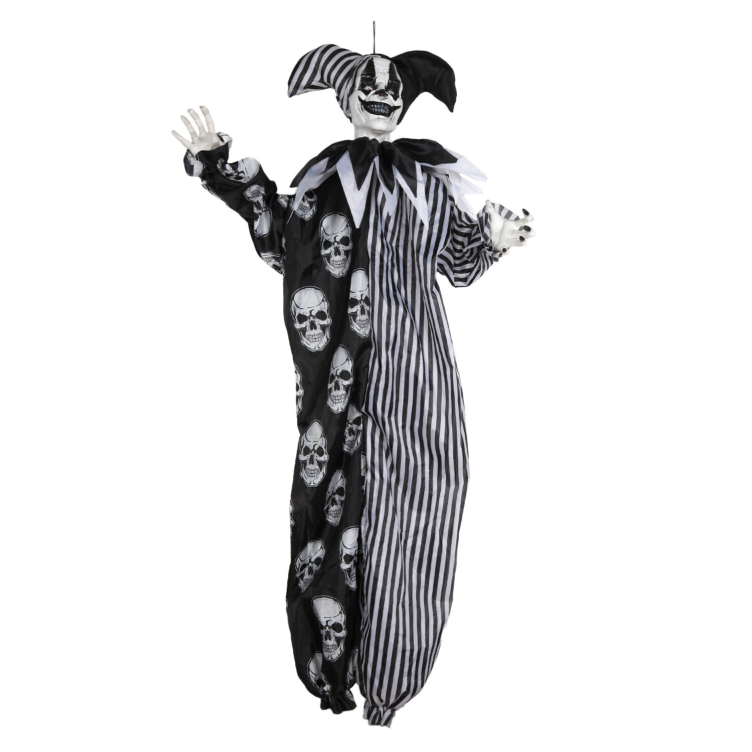 Hanging Animated Spooky Clown - Black Image 2