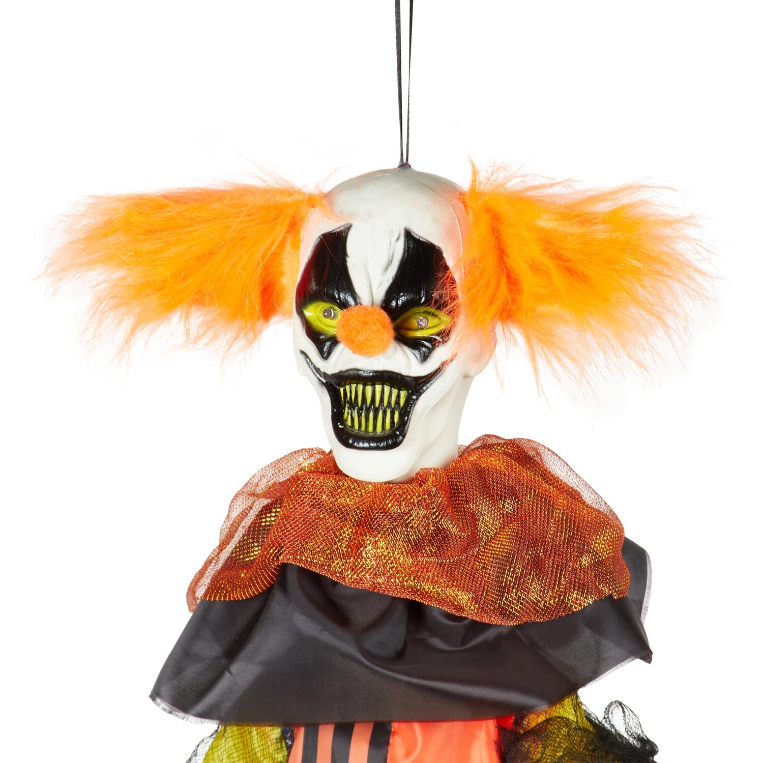 Hanging Animated Spooky Clown Decoration - Orange Image 4