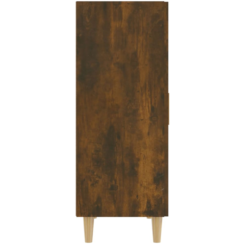 vidaXL 2 Door Smoked Oak Sideboard with Wooden Handles Image 4