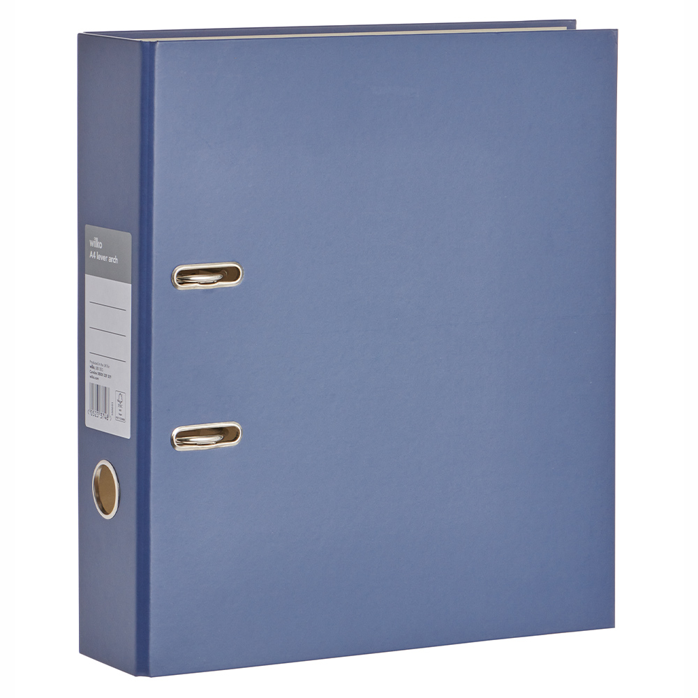 Wilko A4 Navy Lever Arch File Image 1