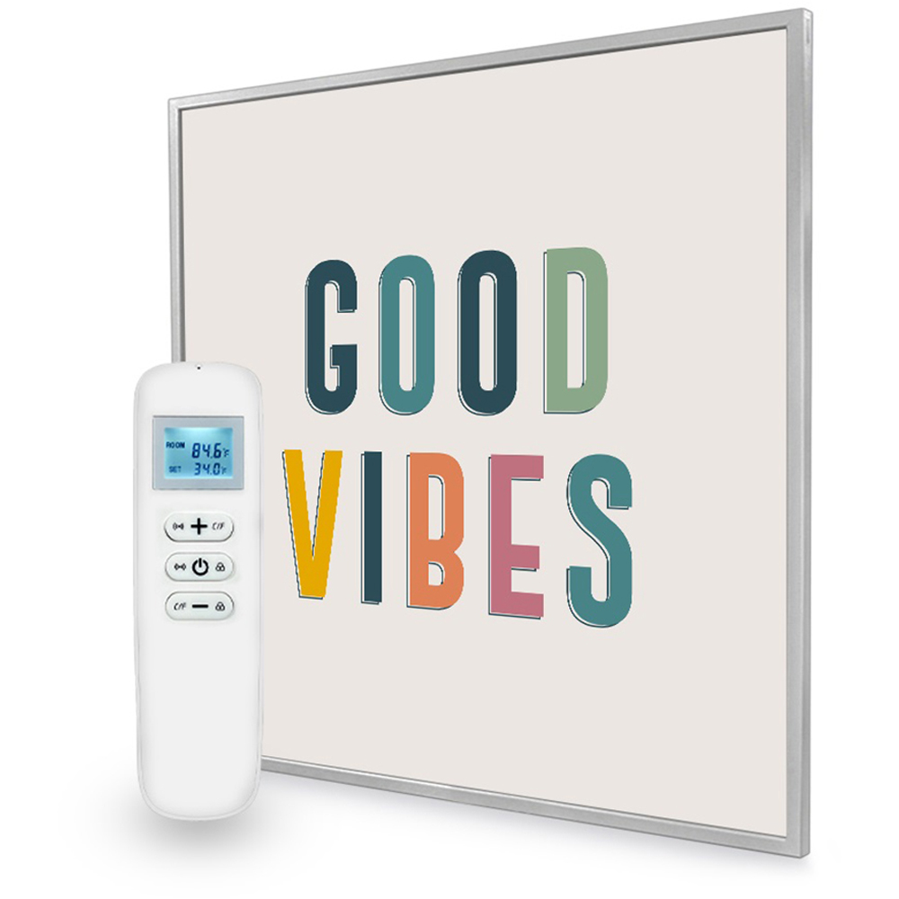 Mirrorstone Nexus Good Vibes Quote Wi-Fi Infrared Heating Panel 350W 595 x 595mm  Image 2