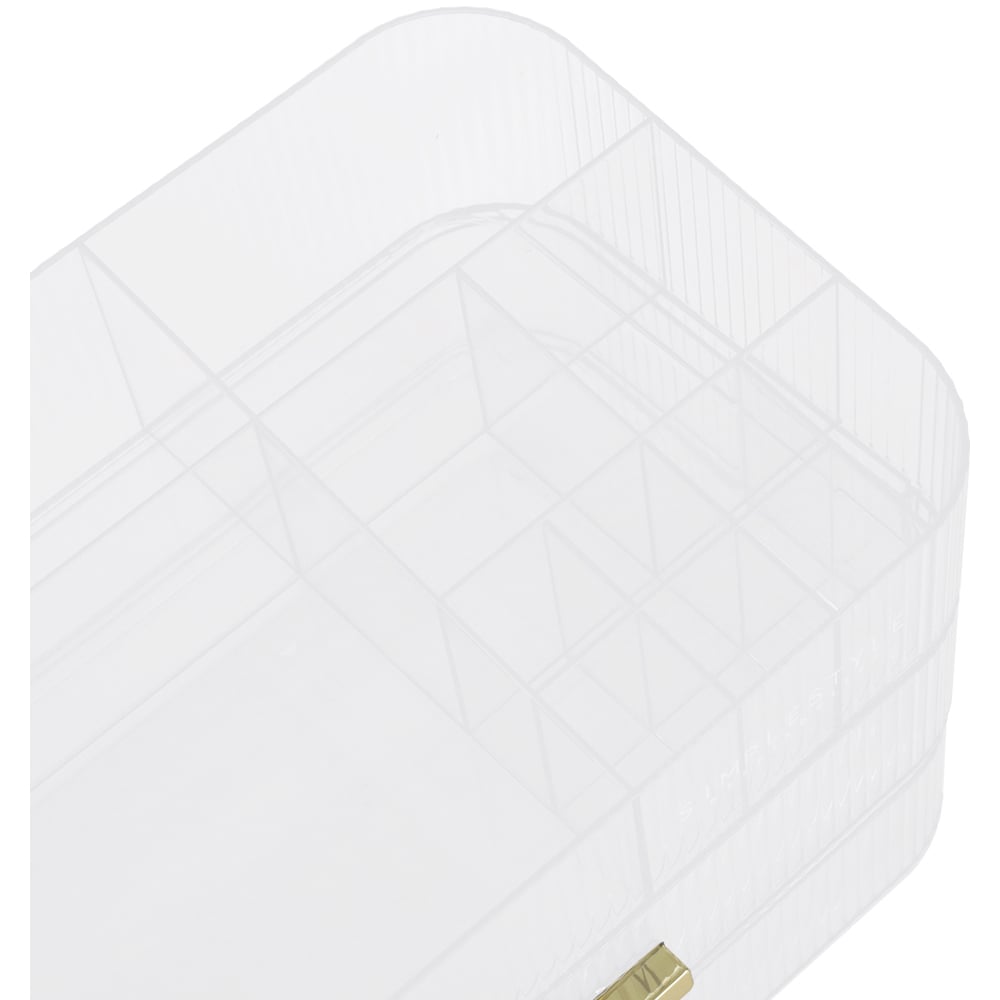 Living and Home 2 Drawer Clear Plastic Desktop Makeup and Cosmetic Organiser Image 6