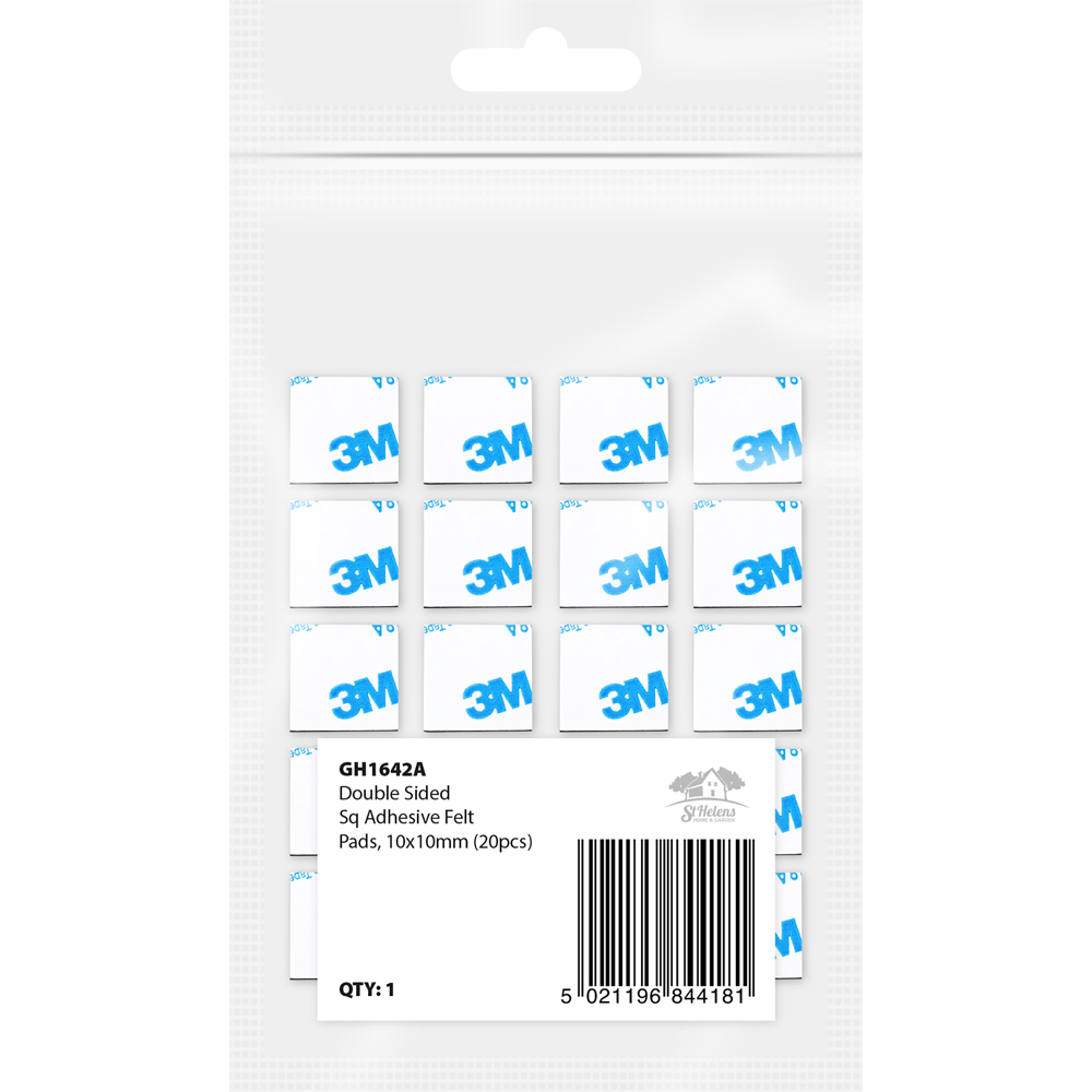 St Helens Grey Double-Sided Square Adhesive Mounting Pads 1cm 20 Pack Image 4