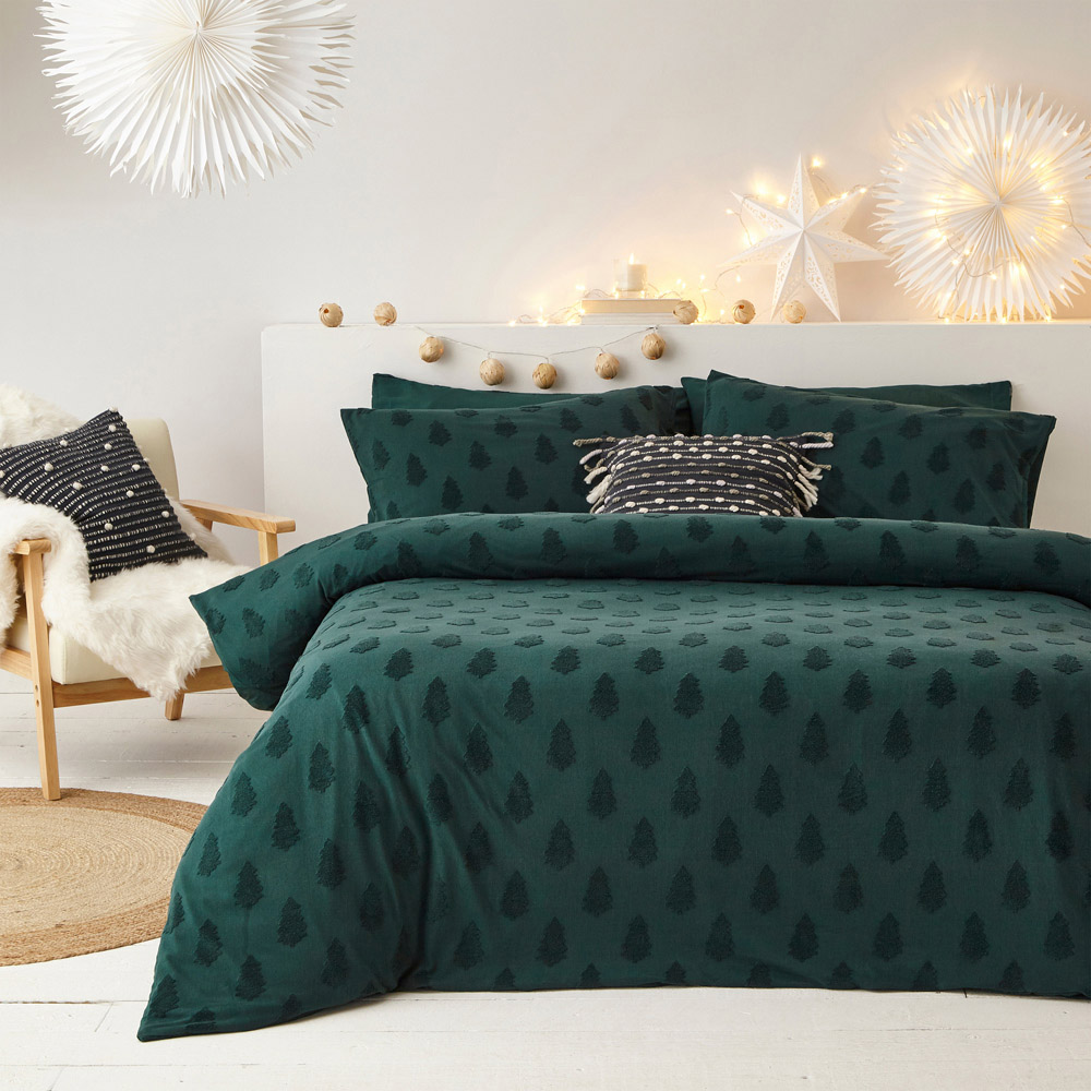 furn. Tree Single Pine Green Duvet Set Image 1