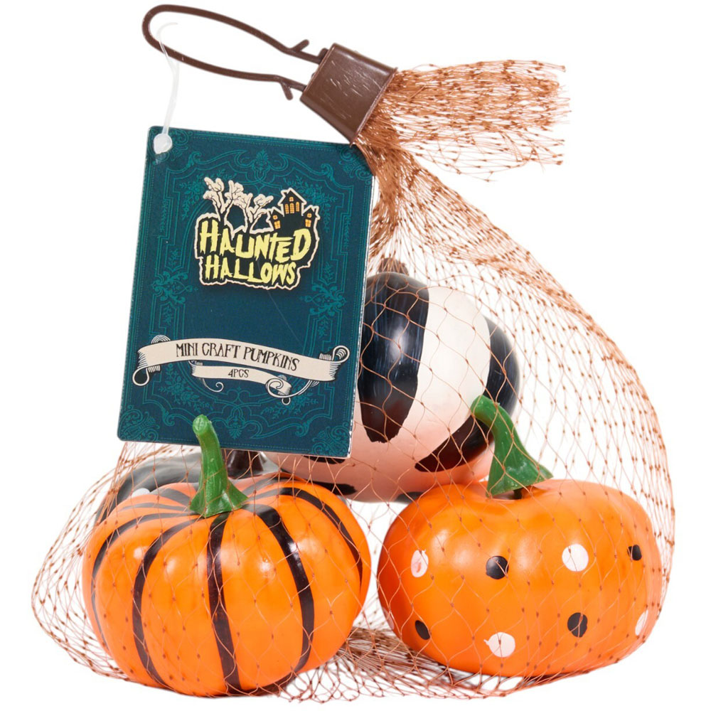 Pack of 4 Mini Craft Pumpkins Image 6