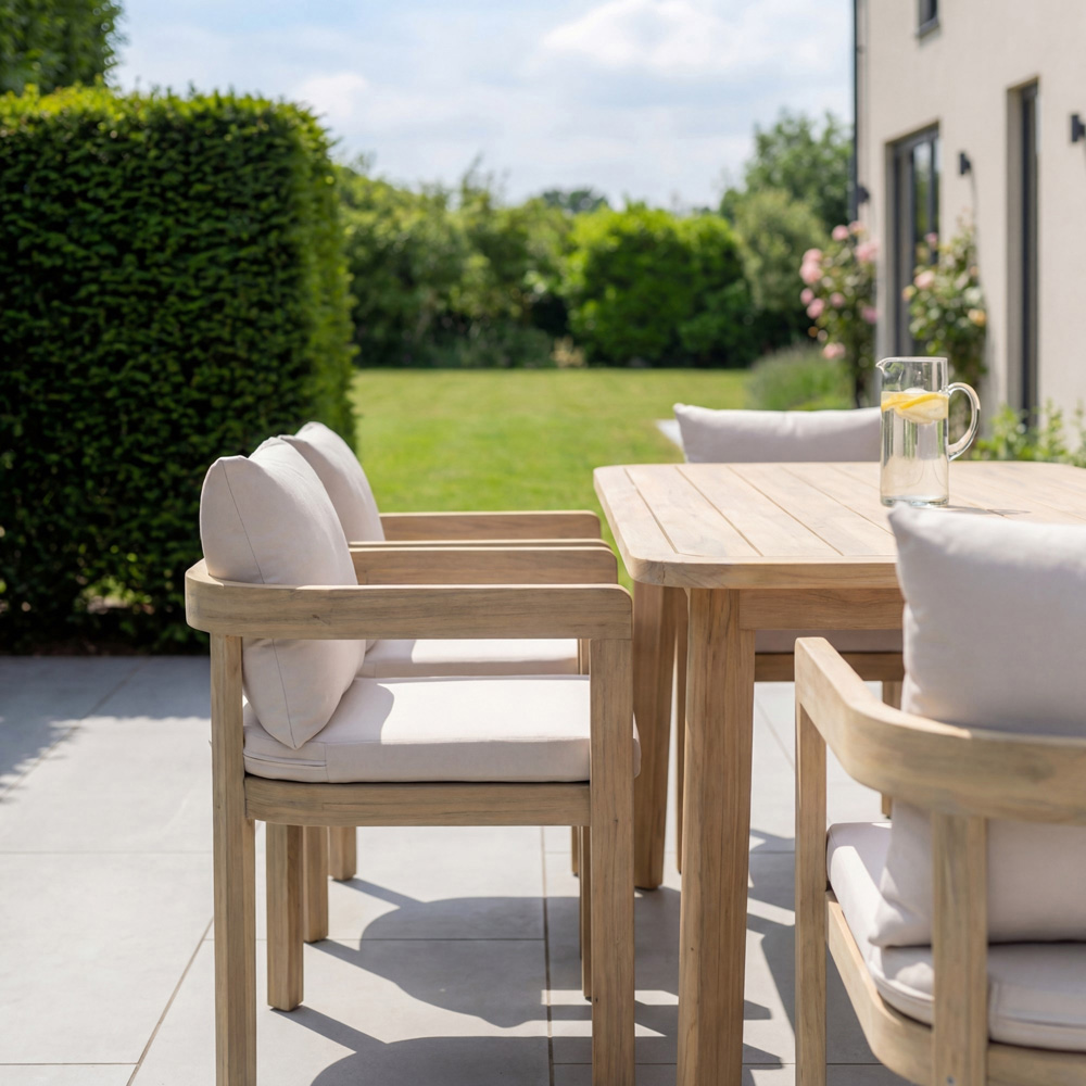 Artemis Home Sundrift 6 Seater Garden Dining Set Teak Image 5