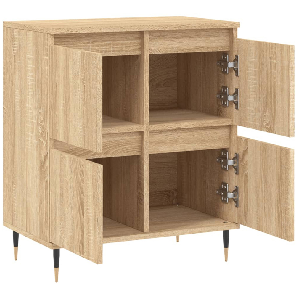 vidaXL 4 Door Sonoma Oak Sideboard Image 6