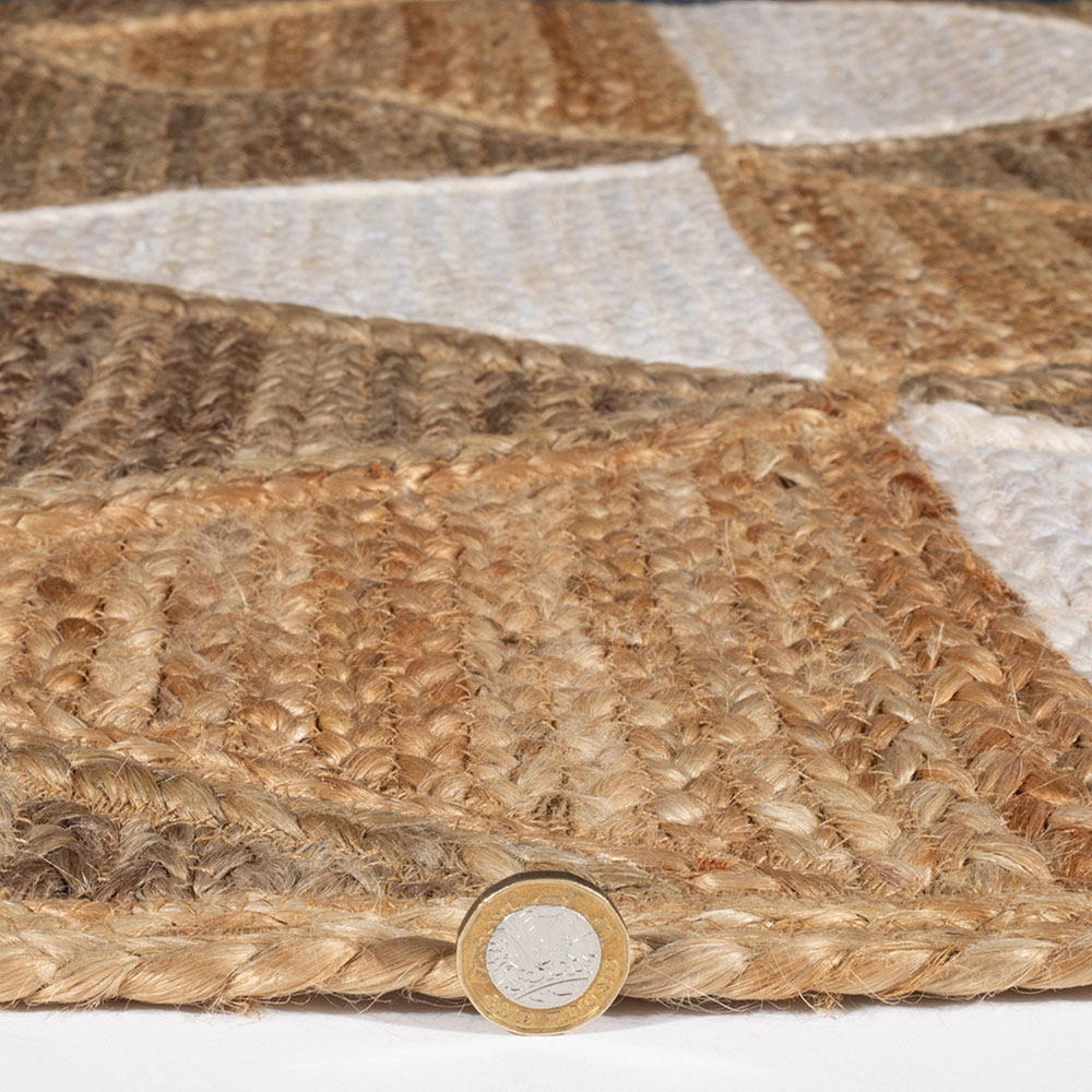 Prestbury Natural Geometry Braided Rug 120 x 170cm Image 4