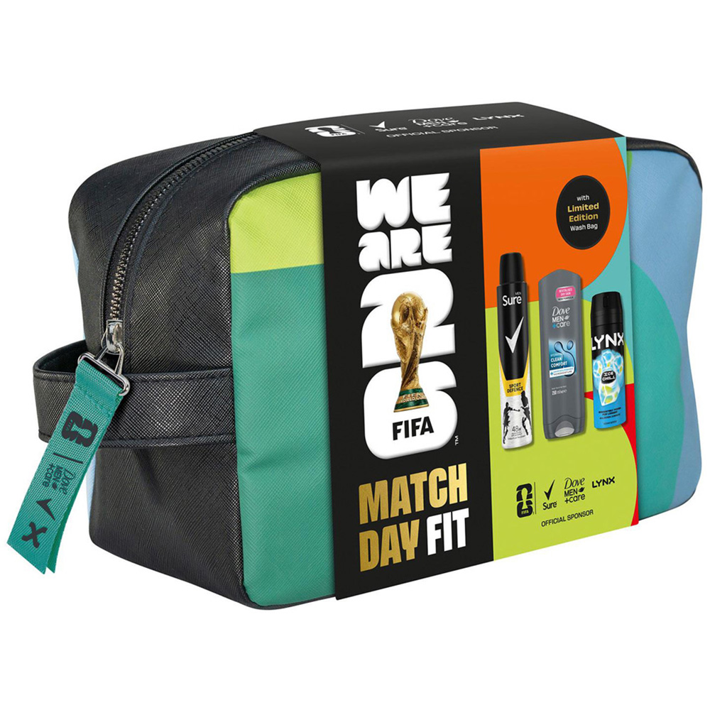 Sure FIFA Match Day Fit Bodywash and Bodyspray with Wash Bag Gift Set for Him 3 Pack Image 3