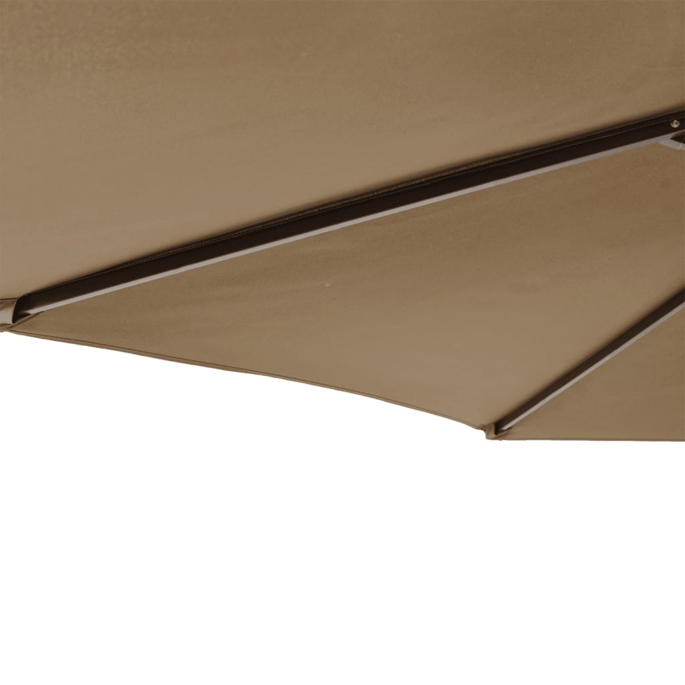 vidaXL Taupe Garden Parasol with Steel Pole 2.25m Image 7