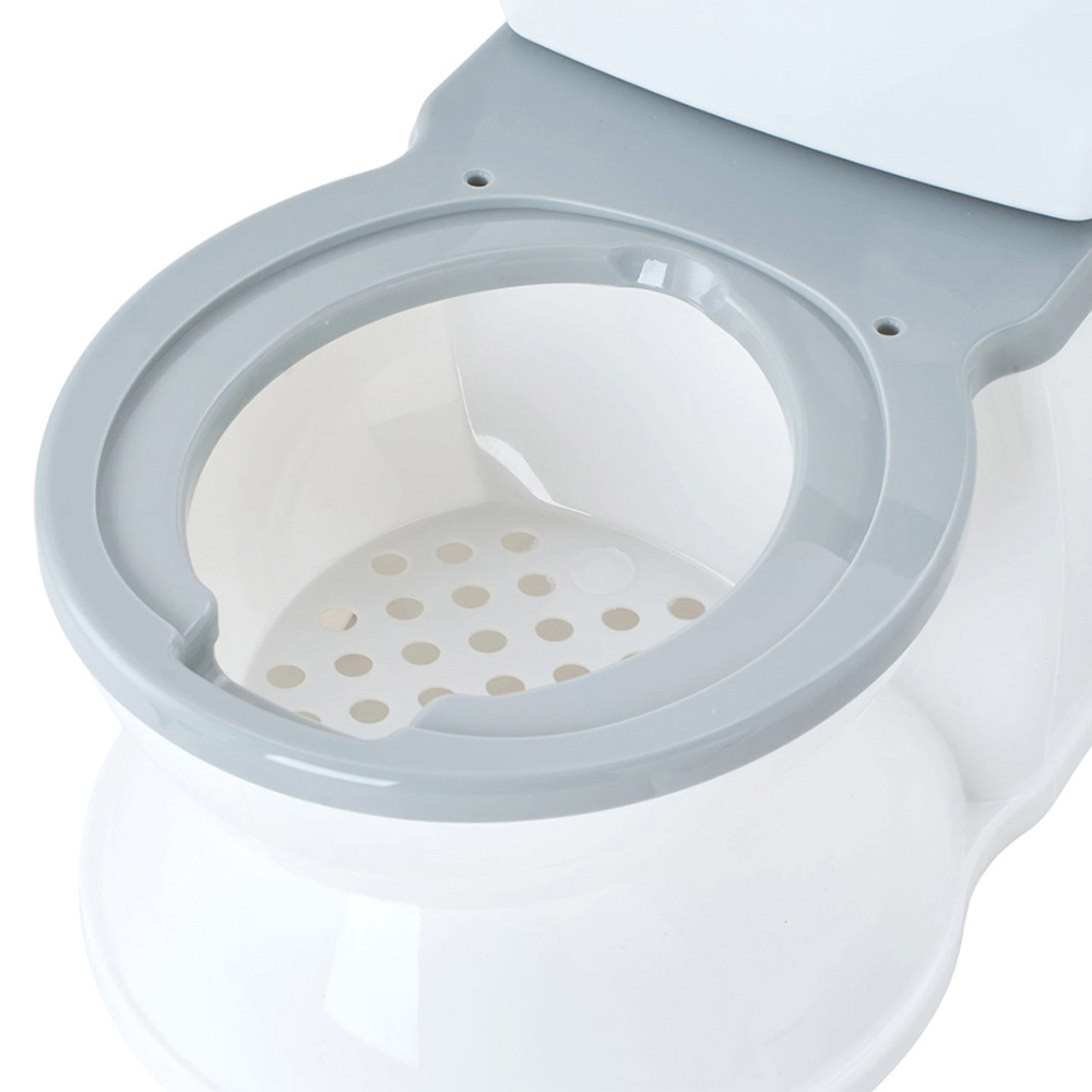 H&O Direct Grey Realistic Baby Potty Training Toilet with Flushing Sound Image 5