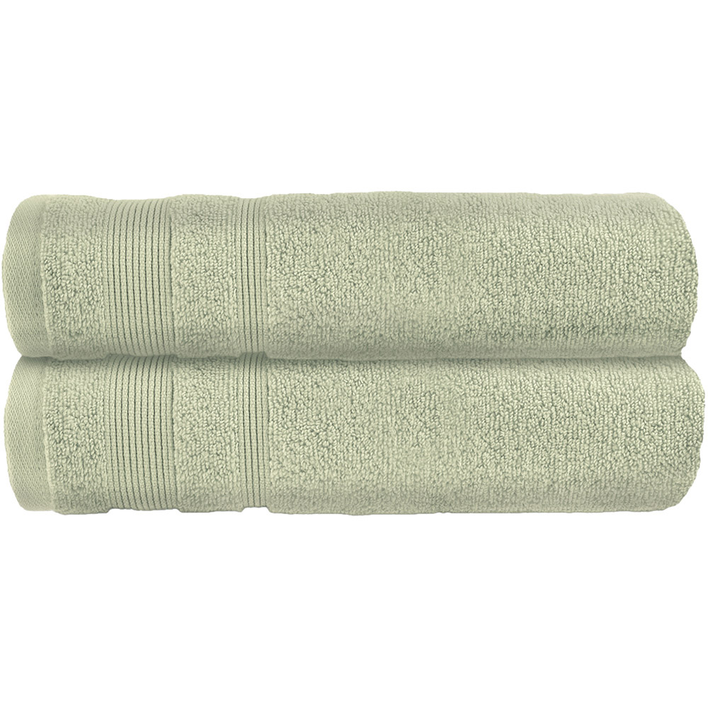 Allure Bath Fashions Luxury Zero Twist Egyptian Cotton Sage Green Bath Towel 2 Pack Image 1