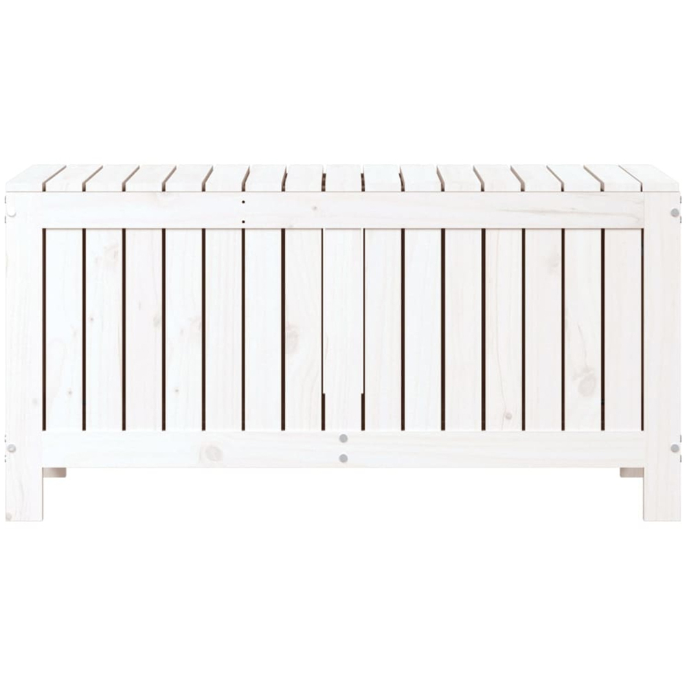 vidaXL 54 x 108 x 42.5cm White Pine Wood Garden Storage Box Image 5