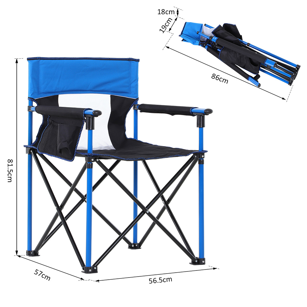 Outsunny Camping Portable Chair Blue Image 4