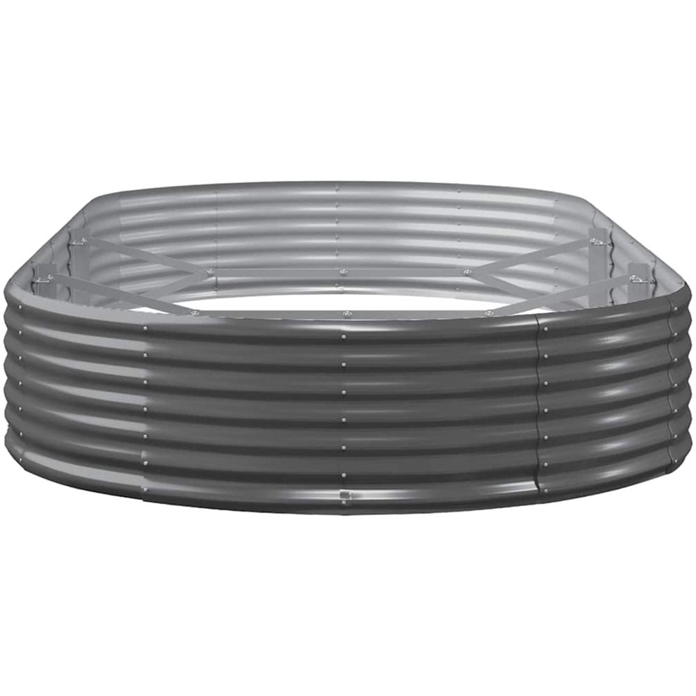vidaXL Anthracite Galvanised Steel Raised Garden Bed 36 x 296 x 140cm Image 3