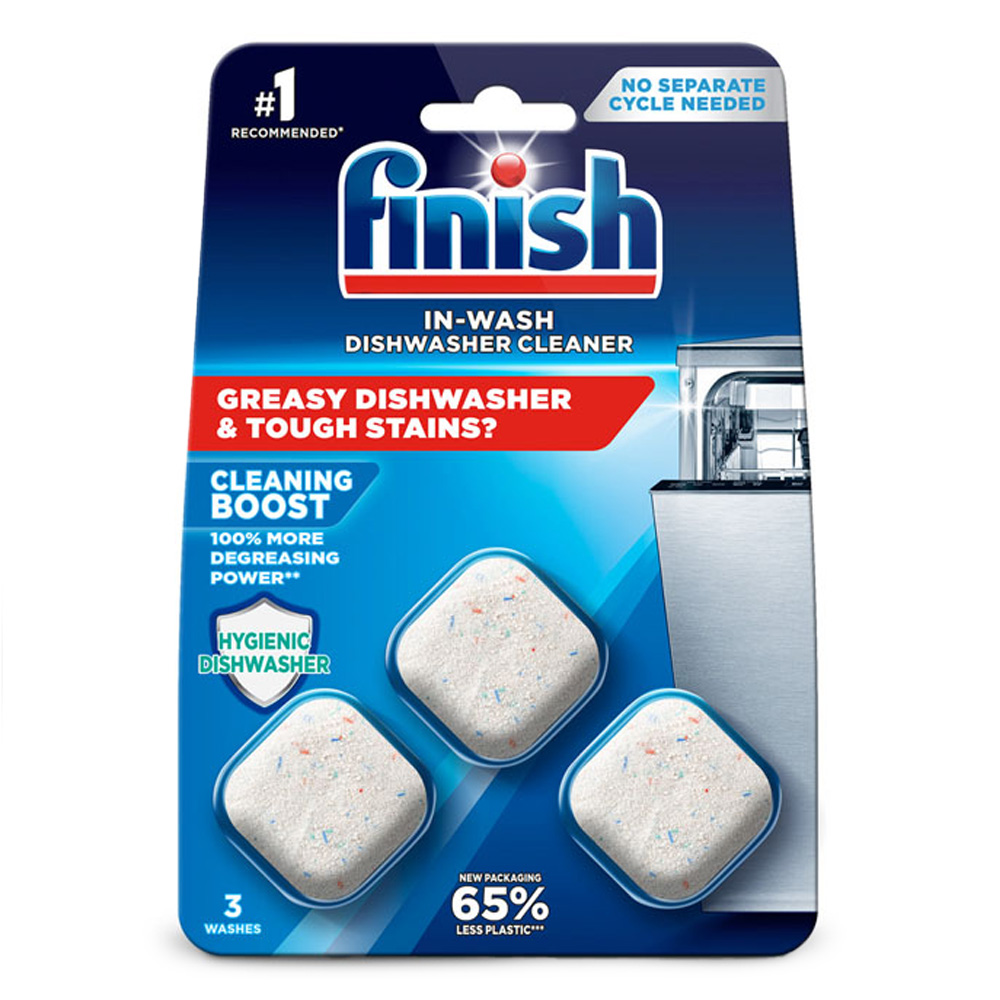 Finish In Wash Dishwasher Cleaner 3 Pack Image 1