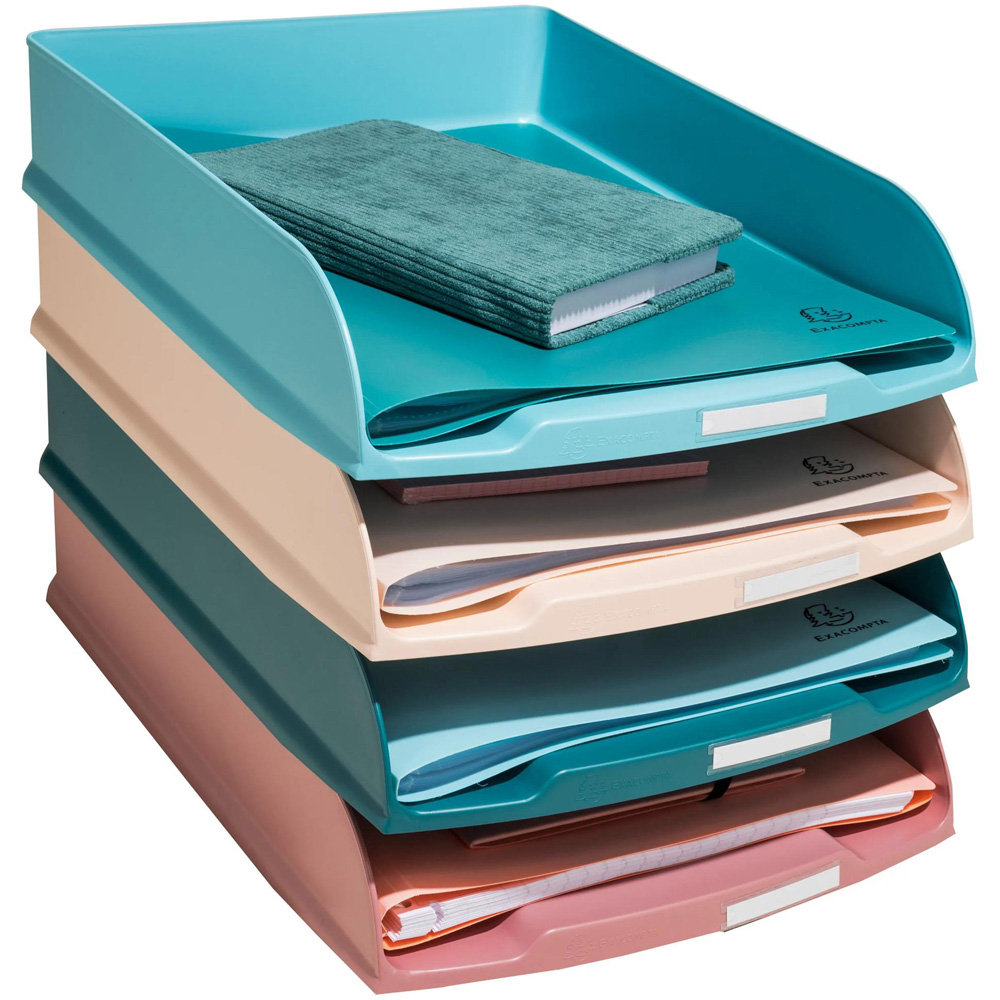 Exacompta Styli Skandi Multicolour Letter Tray 4 Pack Image 4