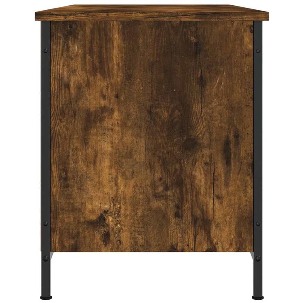 vidaXL 4 Shelf Smoked Oak Industrial Style TV Cabinet Image 5