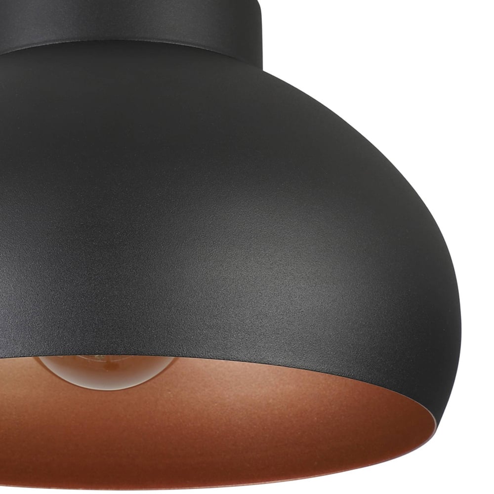EGLO Mogano2 Ø280 Black and Copper Ceiling Light Image 4