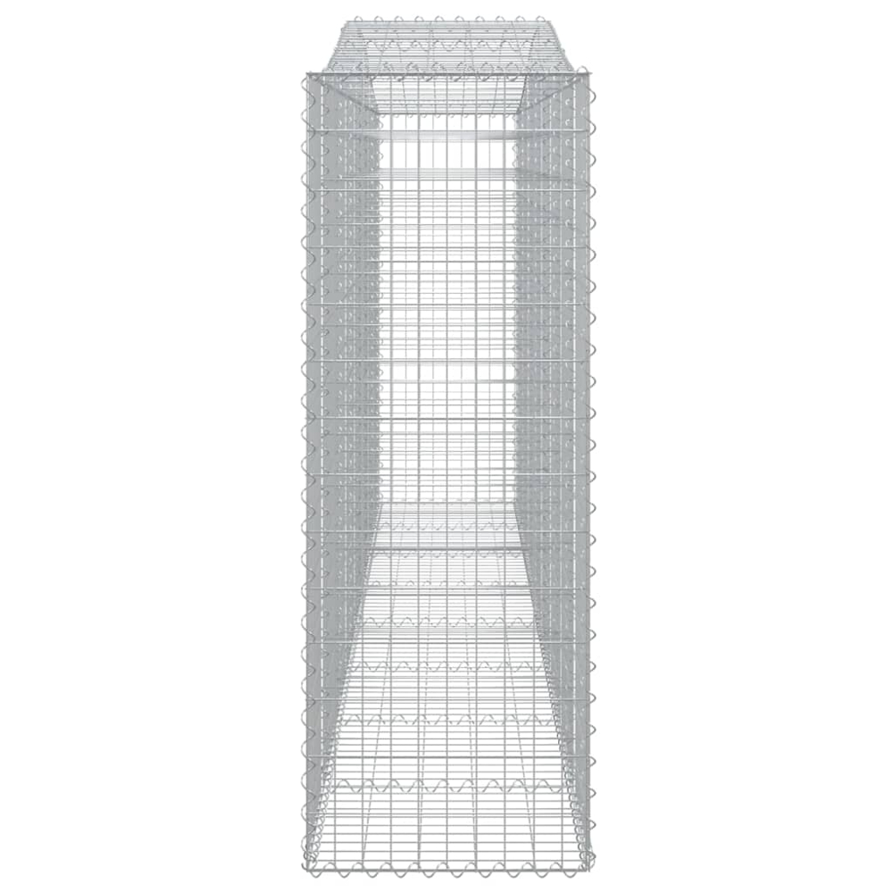vidaXL Silver Galvanised Iron Arched Gabion Basket 400 x 50 x 140/160cm 10 Pack Image 3