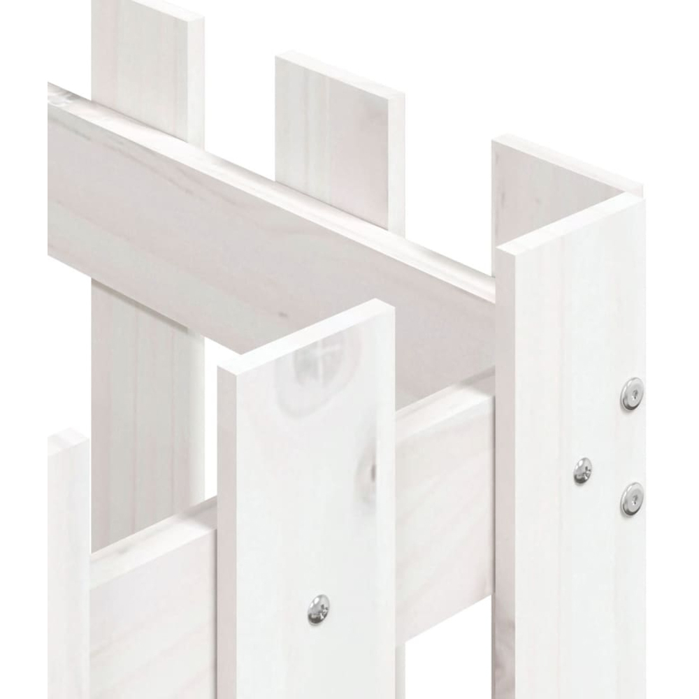 vidaXL White Pine Wood Garden Planter 50 x 50 x 50cm Image 6