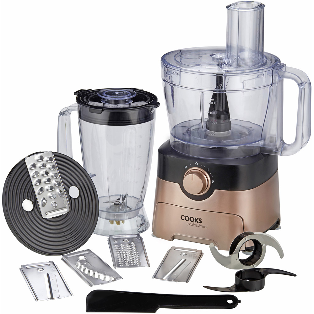 Cooks Professional G3483 Black and Rose Gold 1000W Food Processor Image 3