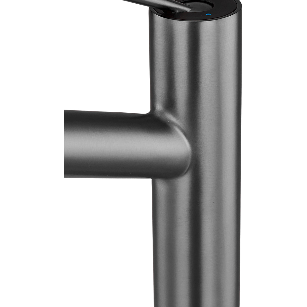 Living and Home Gunmetal Grey Metal Basin Mixer Tap Image 5