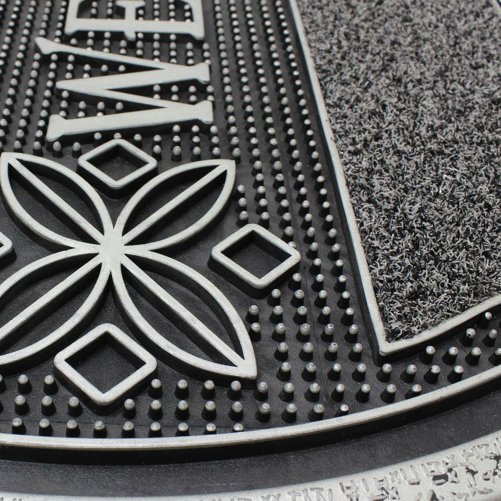 JVL Welcome Black Pin PVC Doormat 45 x 75cm Image 3