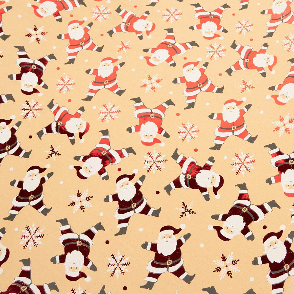 Foiled Santa or Snowman Gift Wrap Image 4