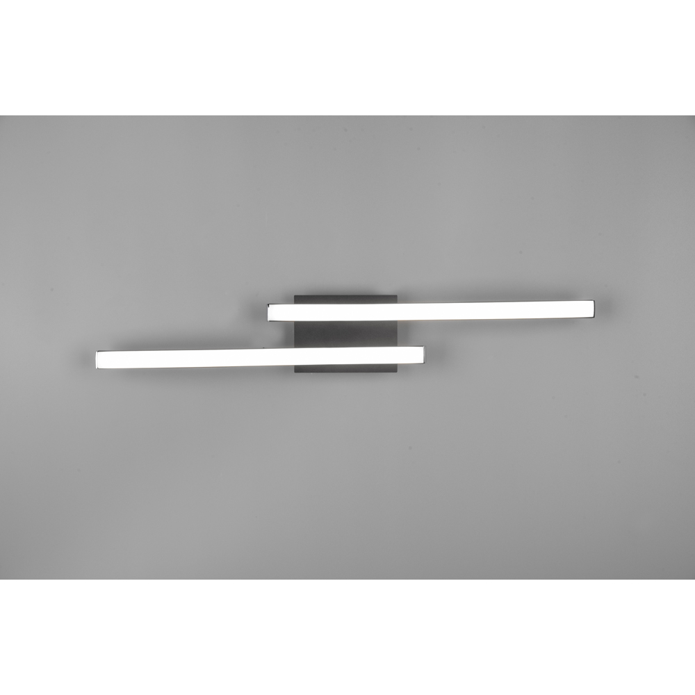 TRIO Route Matt Black 2 Light LED Ceiling Light Image 3