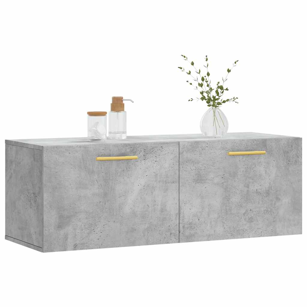 vidaXL 2 Door Concrete Grey Wall Cabinet Image 3