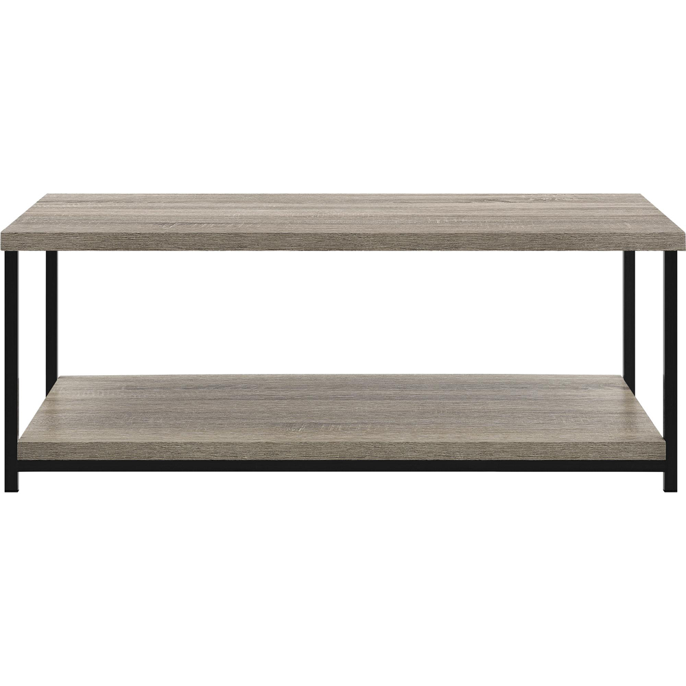 Dorel Elmwood 2 Shelf Weathered Oak Coffee Table Image 3