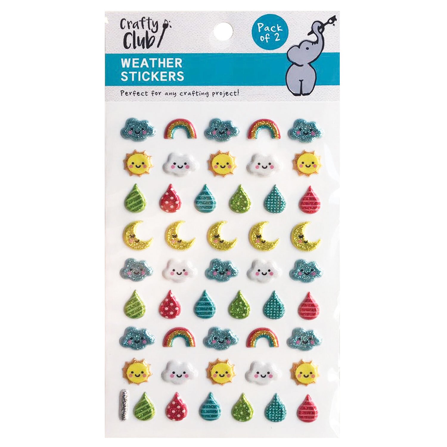 Crafty Club Pack of 2 Weather Sticker Sheets Image 1