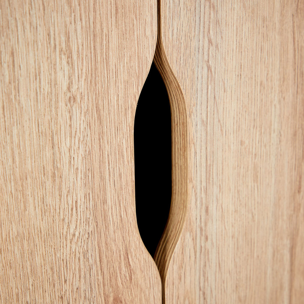 Home Source 2 Door 2 Drawer Rustic Effect Wardrobe Image 4