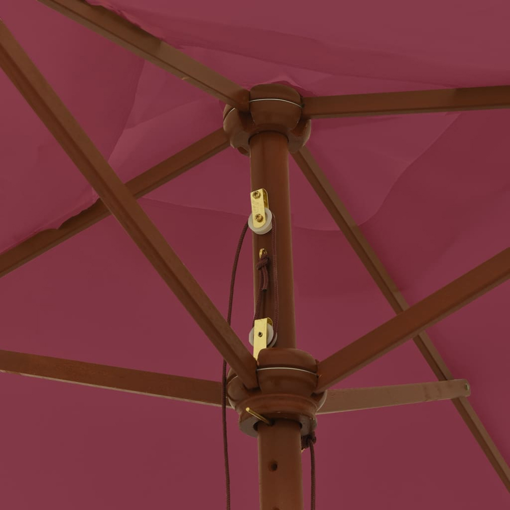 vidaXL Red Garden Parasol 2.3 x 1.9m Image 4