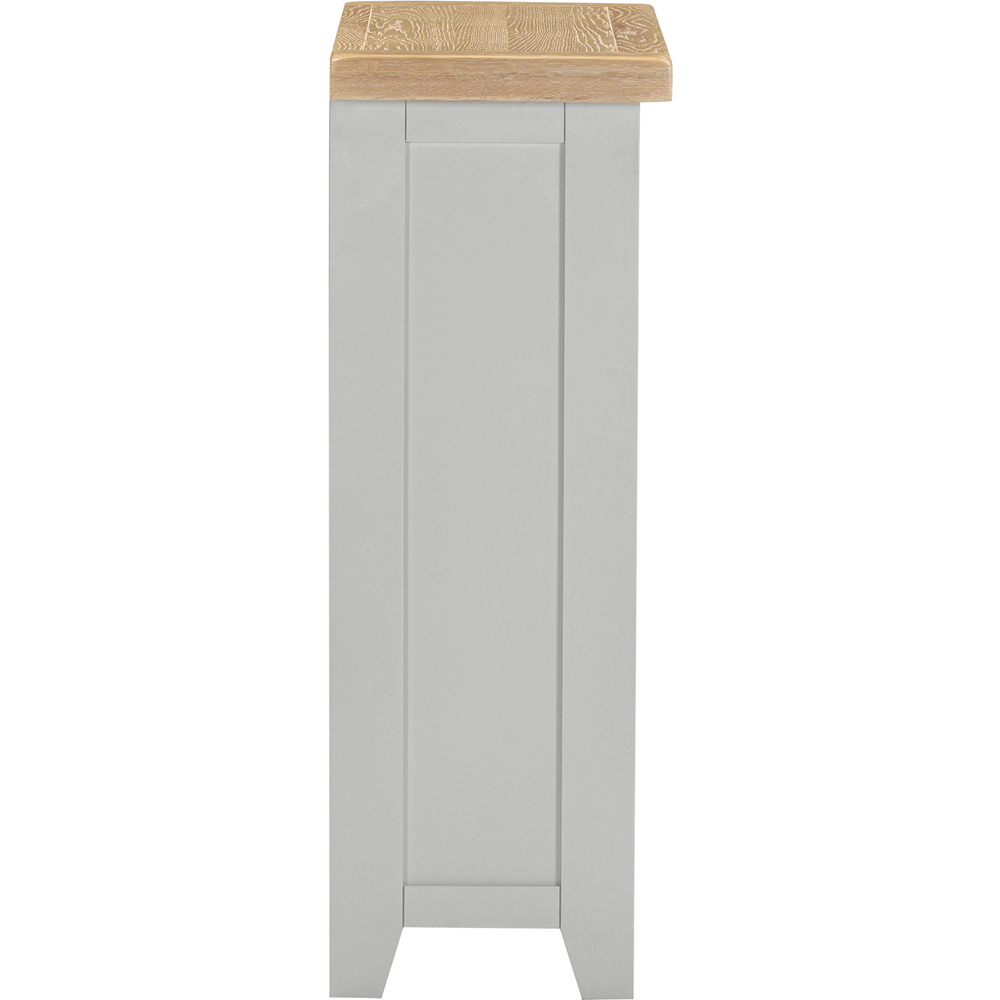 Seconique Windsor 2 Shelf Pebble Grey and Oak Low Bookcase Image 5