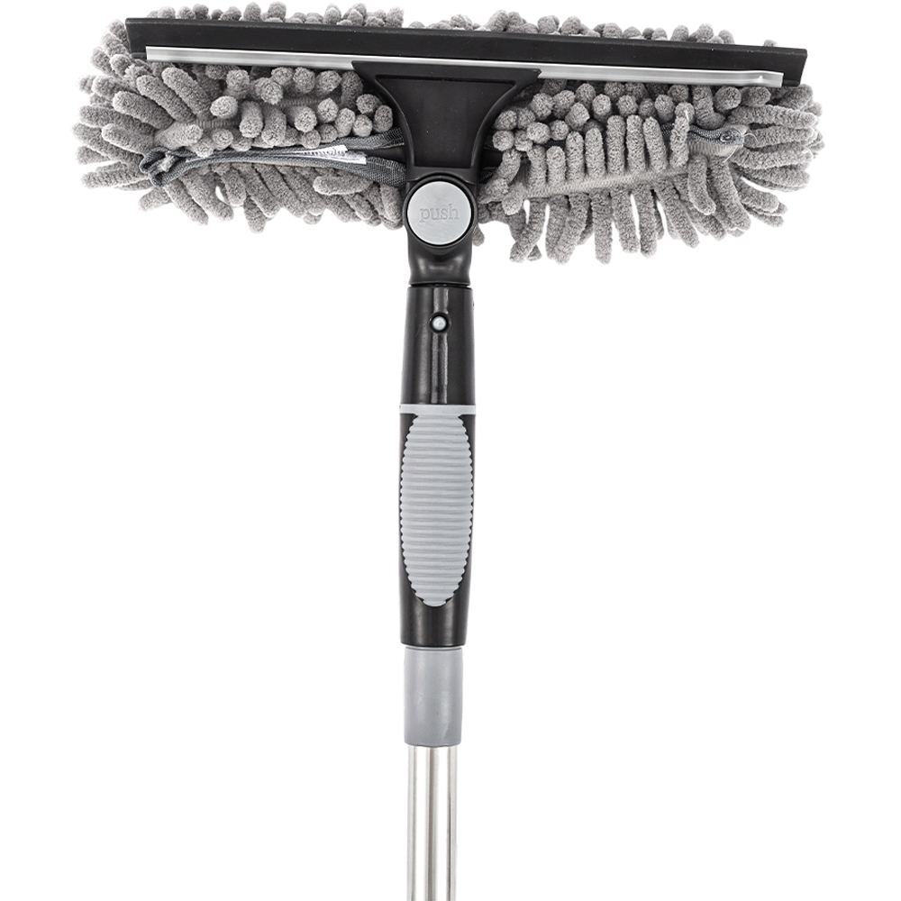 Living and Home Grey 2-in-1 Window Squeegee Cleaner Kit with 10 Extension Poles Image 5